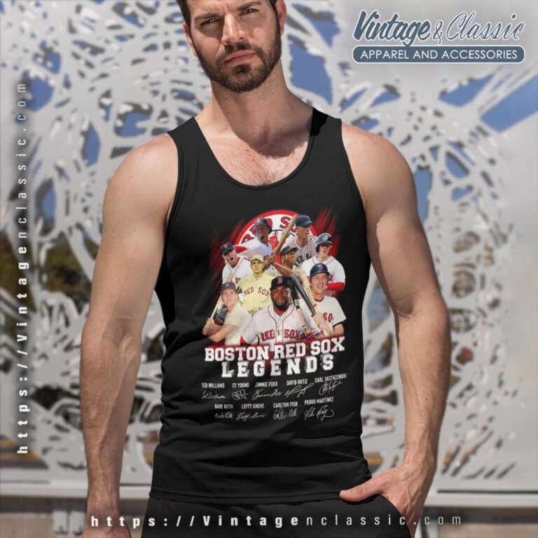 Boston Red Sox Legends Members Signature Tank Top Racerback 1 Boston Red Sox Legends Members Signature Tank Top Racerback 1
