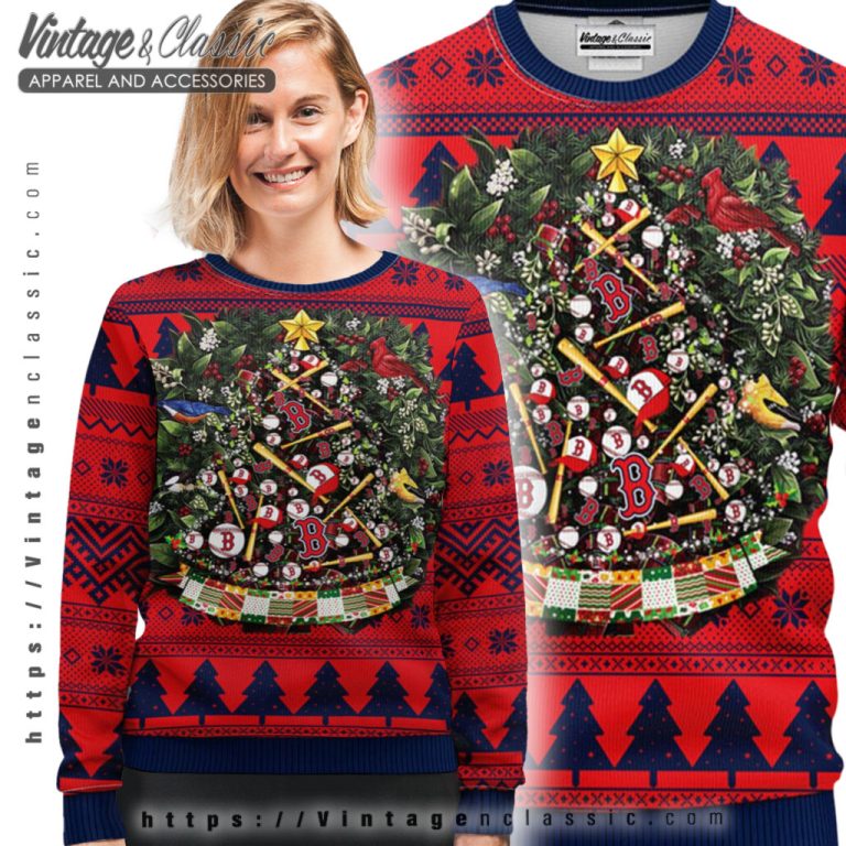 Boston Red Sox Tree Ball Ugly Christmas Sweater Ugly Sweater shirt Boston Red Sox Tree Ball Ugly Christmas Sweater Ugly Sweater shirt