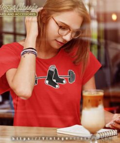 Boston Red Sox Weight Lifting Women TShirt