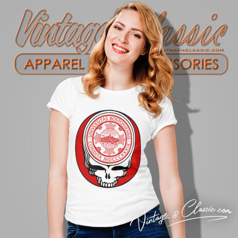Boston University Grateful Dead Steal Your Face Women T Shirt Boston University Grateful Dead Steal Your Face Women T Shirt