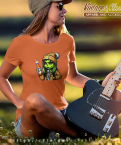 Boujie Grinch Girl Drinking Beer Women T Shirt