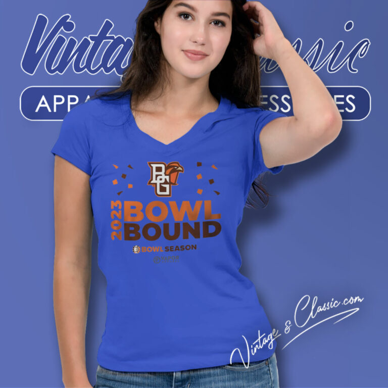 Bowling Green Falcons 2023 Bowl Season Bound V Neck TShirt Bowling Green Falcons 2023 Bowl Season Bound V Neck TShirt