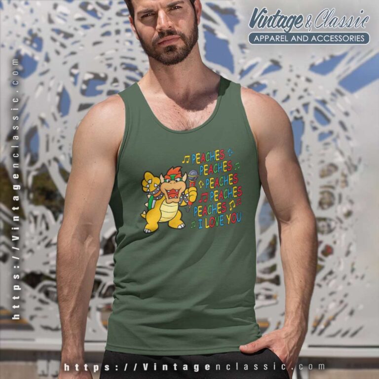 Bowser Love For Princess Peach Tank Top Racerback Bowser Love For Princess Peach Tank Top Racerback