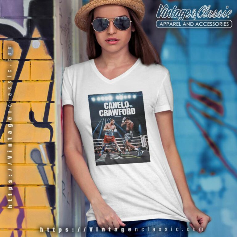 Boxing Canelo Vs Crawford Super Middleweight Poster V Neck TShirt Boxing Canelo Vs Crawford Super Middleweight Poster V Neck TShirt