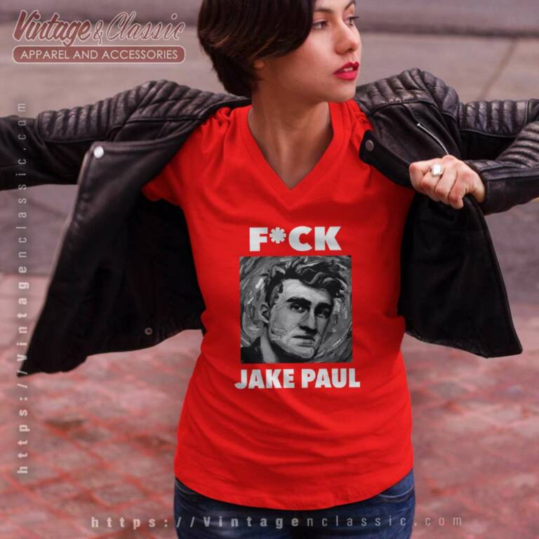 Boxing Fuck Jake Paul V Neck TShirt Boxing Fuck Jake Paul V Neck TShirt