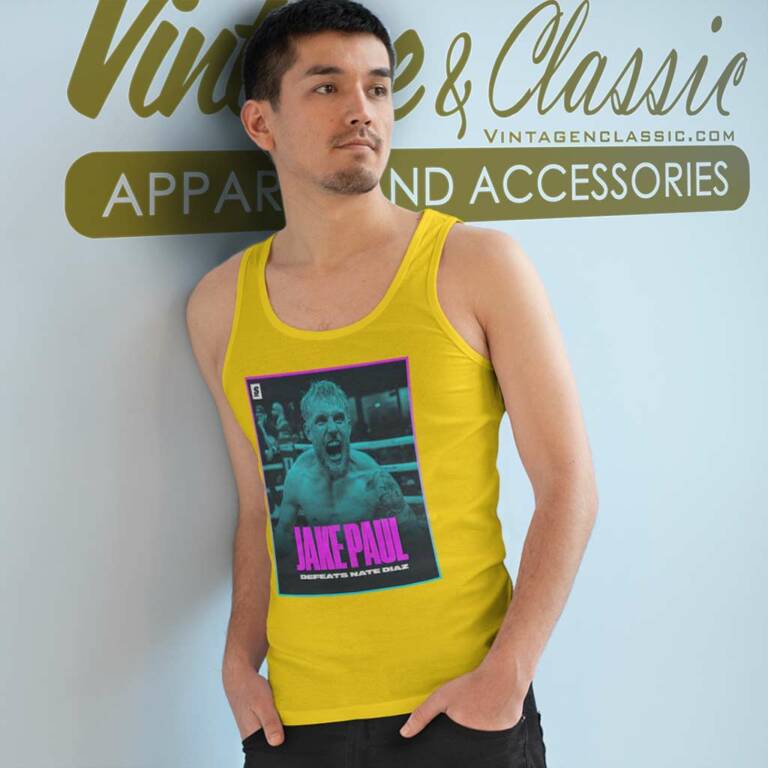 Boxing Jake Paul Defeats Nate Diaz Tank Top Racerback Boxing Jake Paul Defeats Nate Diaz Tank Top Racerback