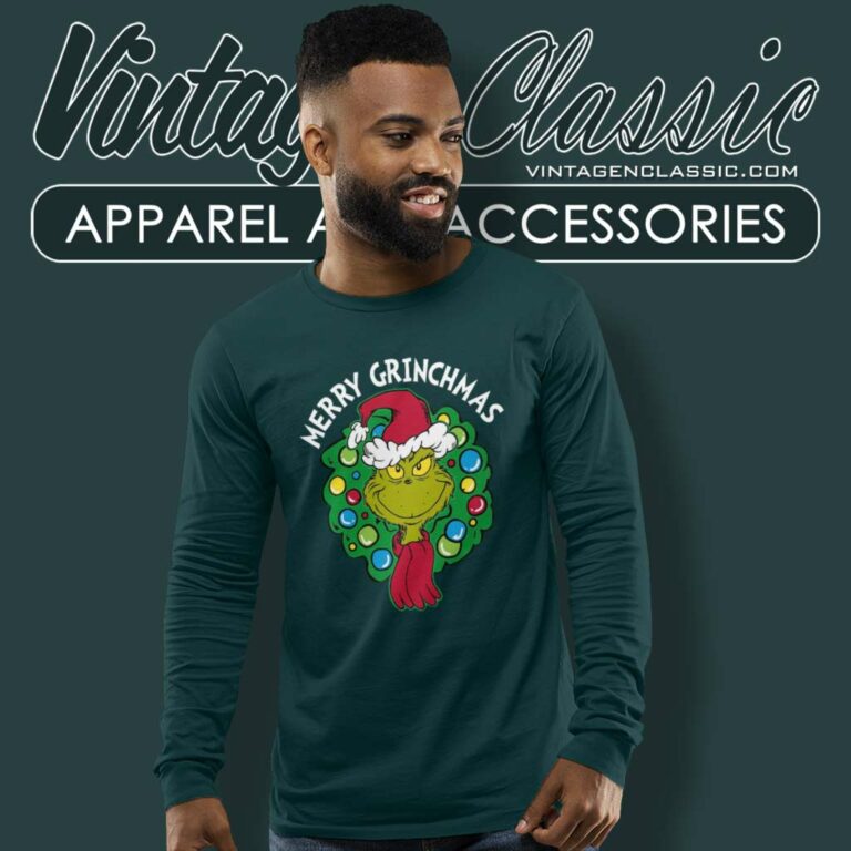 Boys Grinch Shirt Santa Grinch Merrry Christmas Long Sleeve Tee Boys Grinch Shirt Santa Grinch Merrry Christmas Long Sleeve Tee