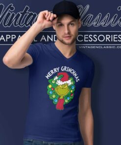 Boys Grinch Shirt Santa Grinch Merrry Christmas 5 Boys Grinch Shirt Santa Grinch Merrry Christmas V Neck TShirt