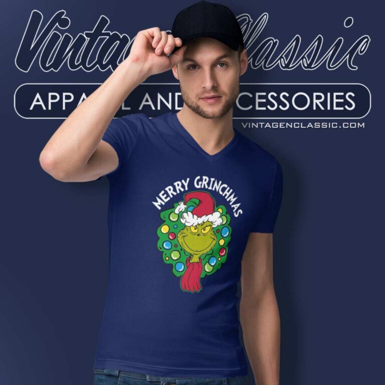 Boys Grinch Shirt Santa Grinch Merrry Christmas V Neck TShirt Boys Grinch Shirt Santa Grinch Merrry Christmas V Neck TShirt