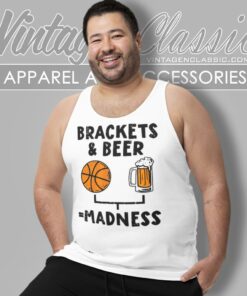 Brackets And Beer Madness Funny Drinking Tank Top Racerback 1