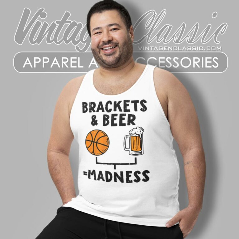 Brackets And Beer Madness Funny Drinking Tank Top Racerback 1 Brackets And Beer Madness Funny Drinking Tank Top Racerback 1