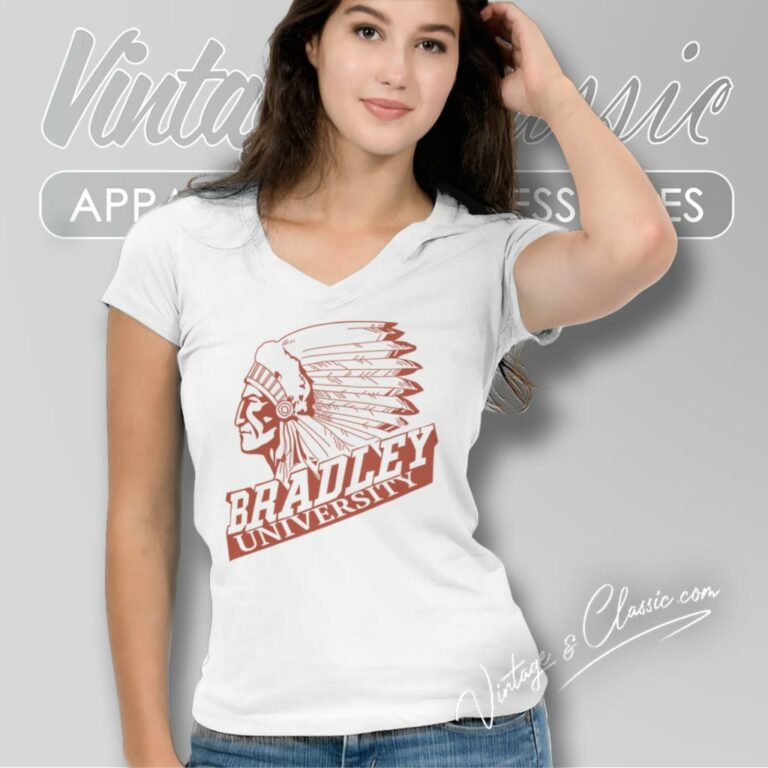 Bradley University V Neck TShirt Bradley University V Neck TShirt
