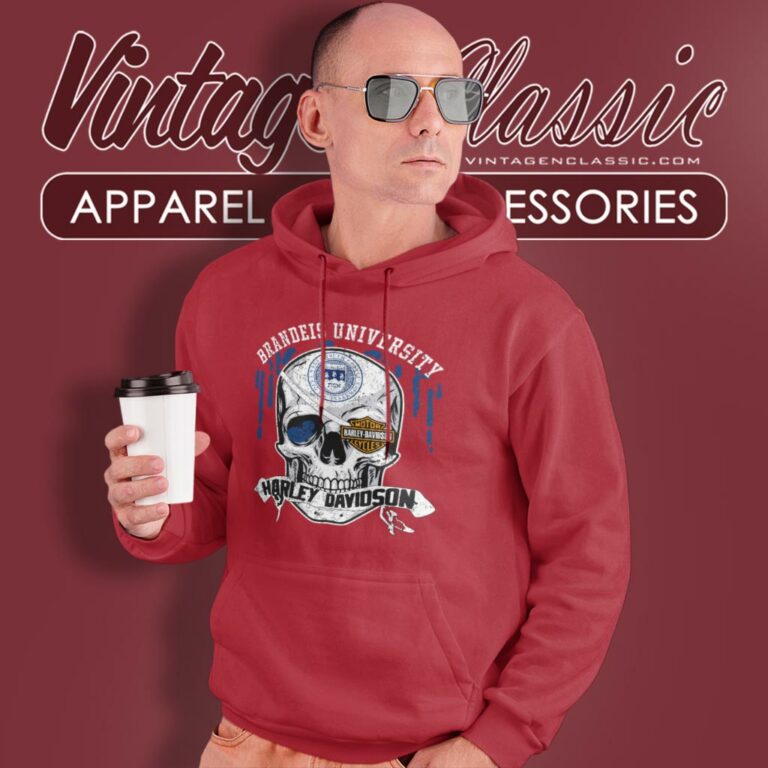 Brandeis University Harley Davidson Skull Hoodie Brandeis University Harley Davidson Skull Hoodie