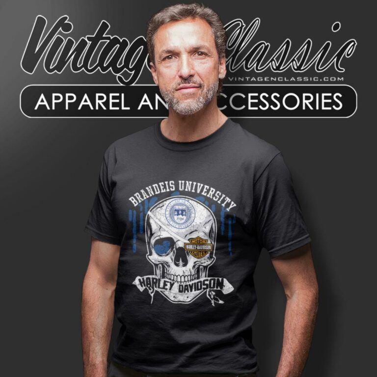 Brandeis University Harley Davidson Skull T Shirt Brandeis University Harley Davidson Skull T Shirt