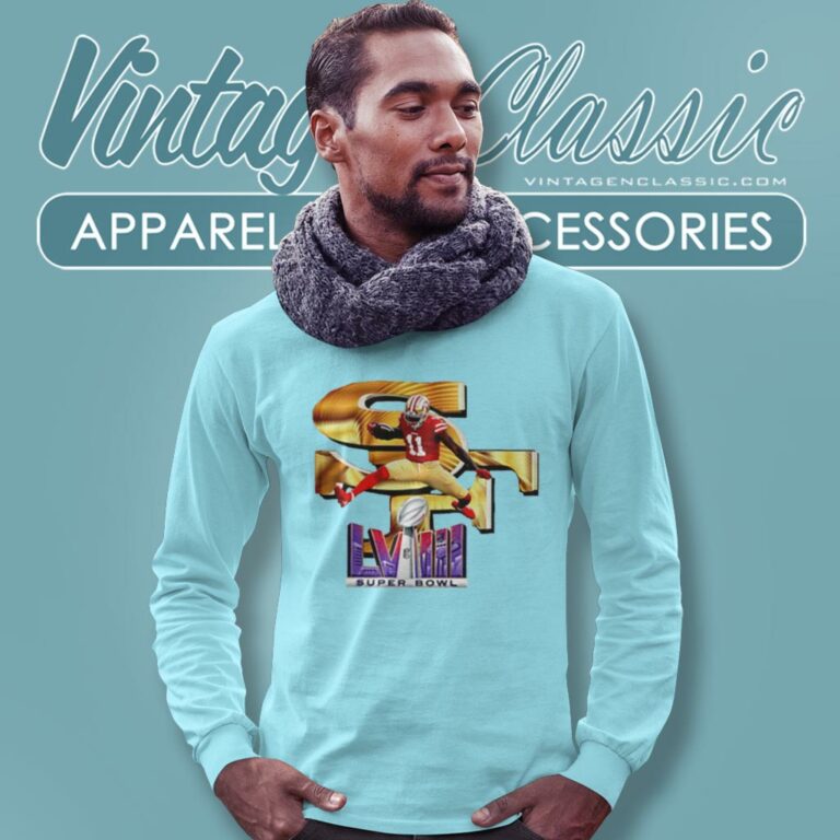Brandon Aiyuk San Francisco 49ers Super Bowl Lviii Long Sleeve Tee Brandon Aiyuk San Francisco 49ers Super Bowl Lviii Long Sleeve Tee