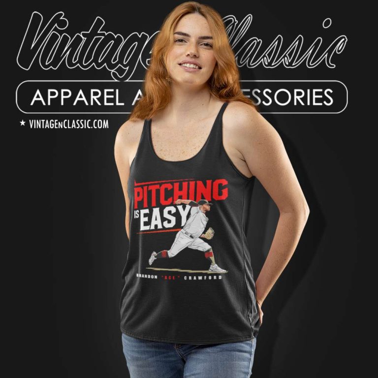 Brandon Crawford Pitching Is Easy San Francisco Giants Tank Top Racerback Brandon Crawford Pitching Is Easy San Francisco Giants Tank Top Racerback