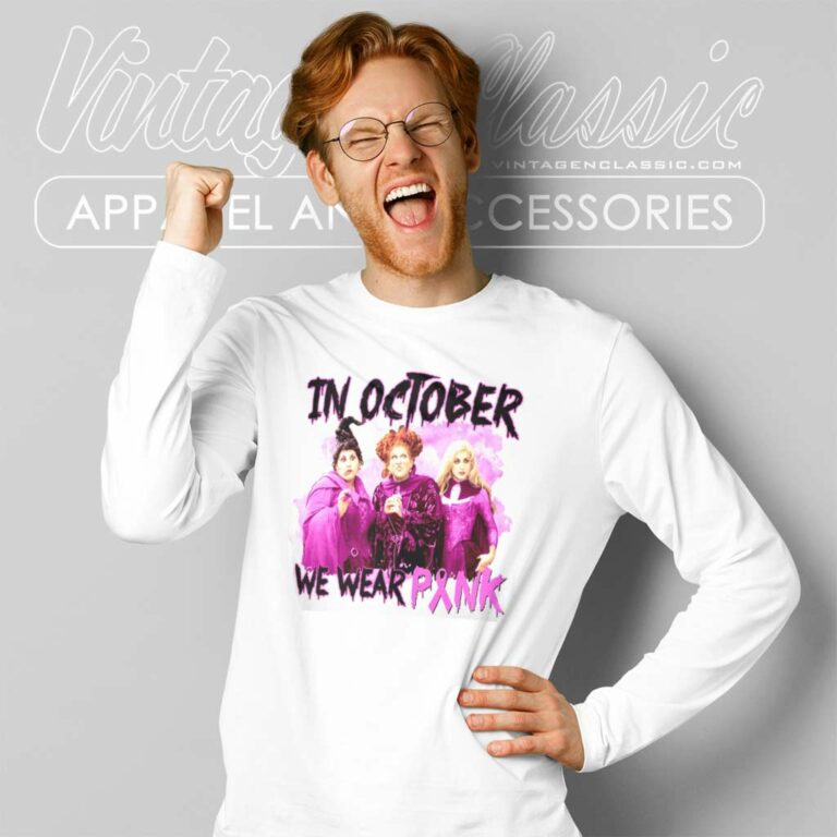 Breast Cancer Awareness Hocus Pocus Long Sleeve Tee Breast Cancer Awareness Hocus Pocus Long Sleeve Tee