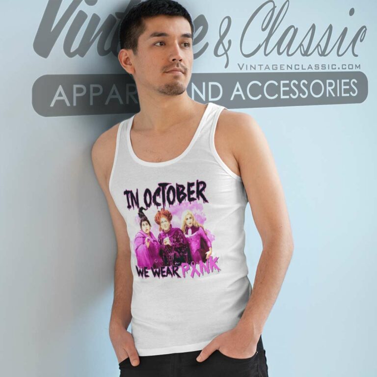 Breast Cancer Awareness Hocus Pocus Tank Top Racerback Breast Cancer Awareness Hocus Pocus Tank Top Racerback