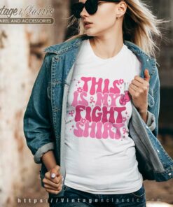 Breast Cancer Awareness Shirt This Is My Fight V Neck TShirt