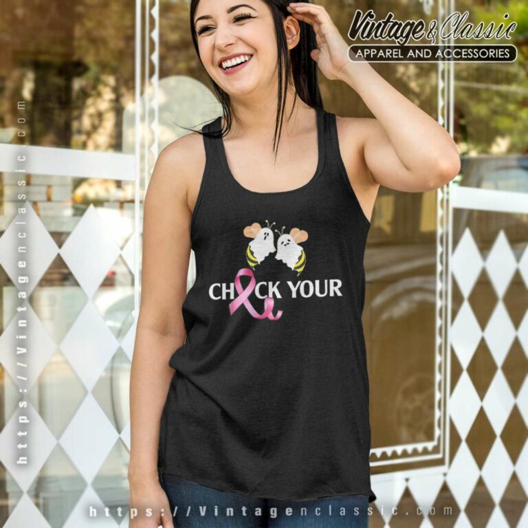 Breast Cancer Halloween Boo Bee Tank Top Racerback Breast Cancer Halloween Boo Bee Tank Top Racerback