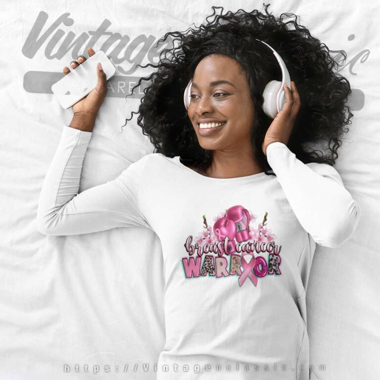 Breast Cancer Warrior Shirt Breast Cancer Awareness Month Long Sleeve Tee Breast Cancer Warrior Shirt Breast Cancer Awareness Month Long Sleeve Tee