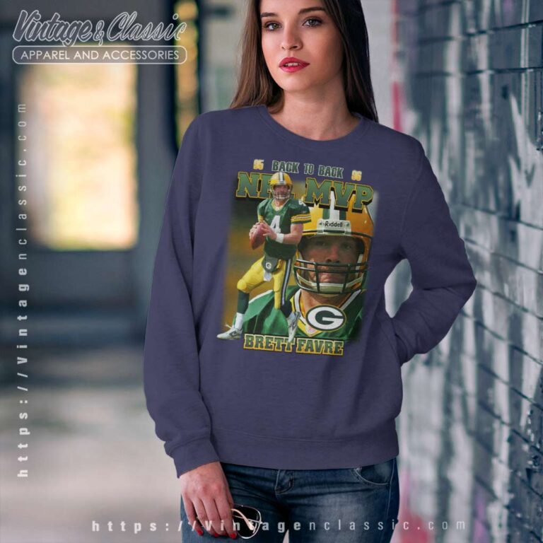 Brett Favre Green Bay Packers Back To Back Mvp Sweatshirt Brett Favre Green Bay Packers Back To Back Mvp Sweatshirt