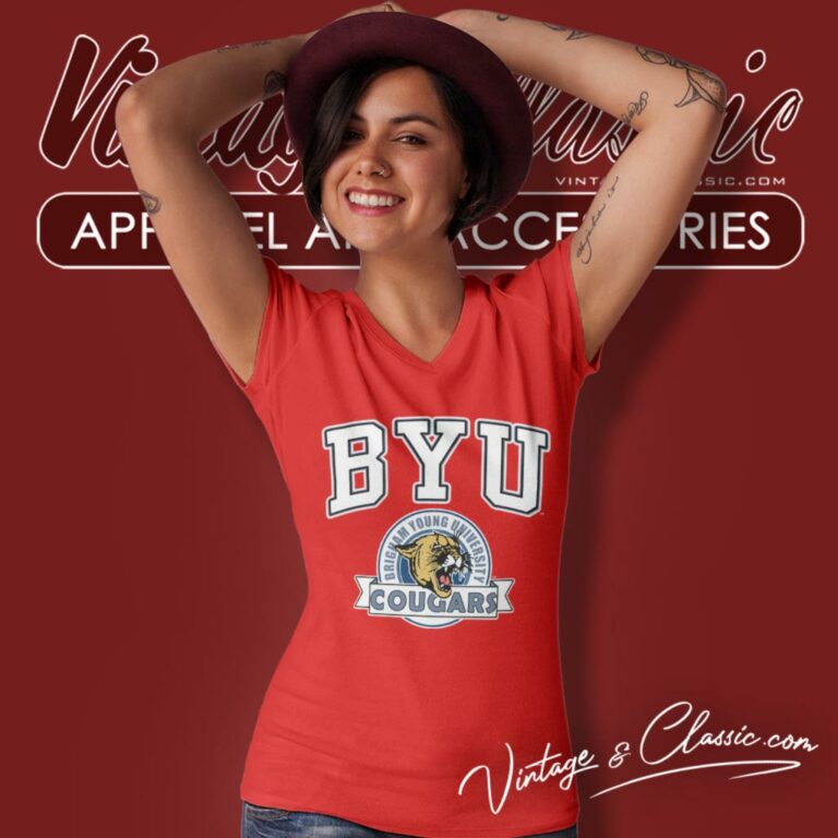 Brigham Young University Cougars V Neck TShirt Brigham Young University Cougars V Neck TShirt