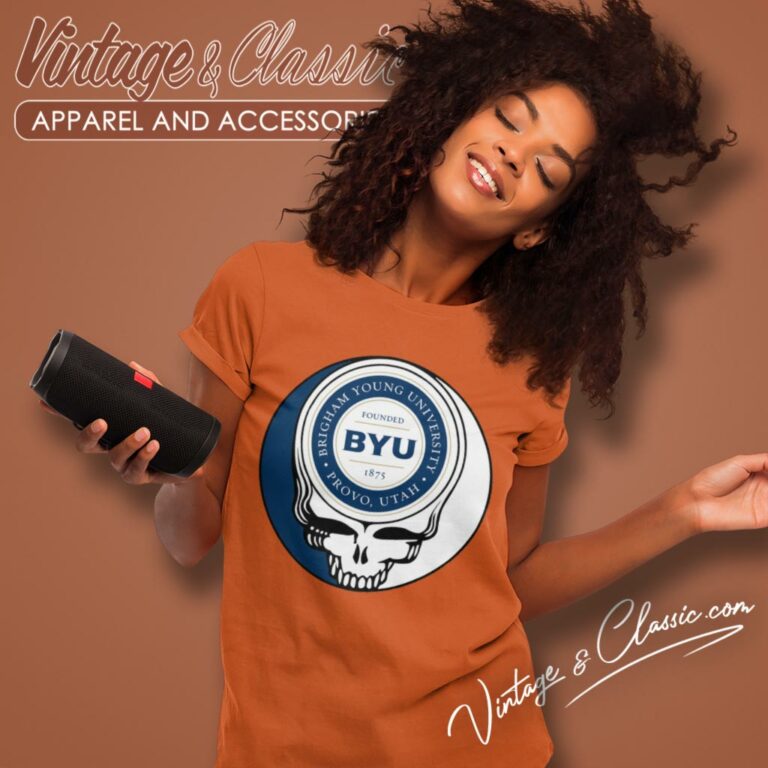 Brigham Young University Grateful Dead Steal Your Face Women T Shirt Brigham Young University Grateful Dead Steal Your Face Women T Shirt