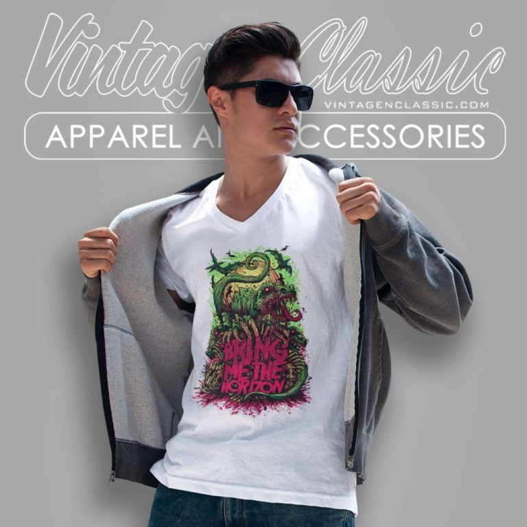 Bring Me The Horizon Dinosaur V Neck TShirt Bring Me The Horizon Dinosaur V Neck TShirt