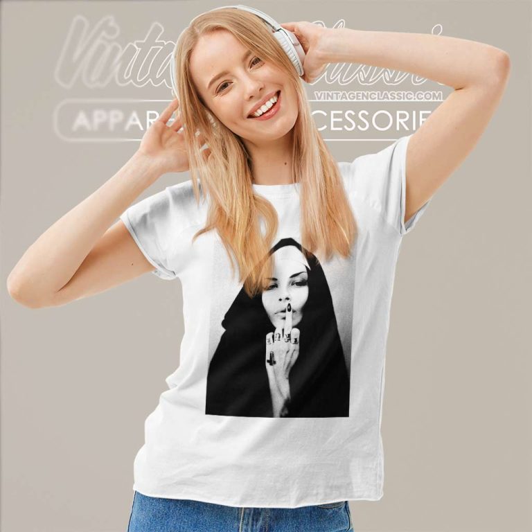 Bring Me The Horizon Nun Finger Women TShirt Bring Me The Horizon Nun Finger Women TShirt