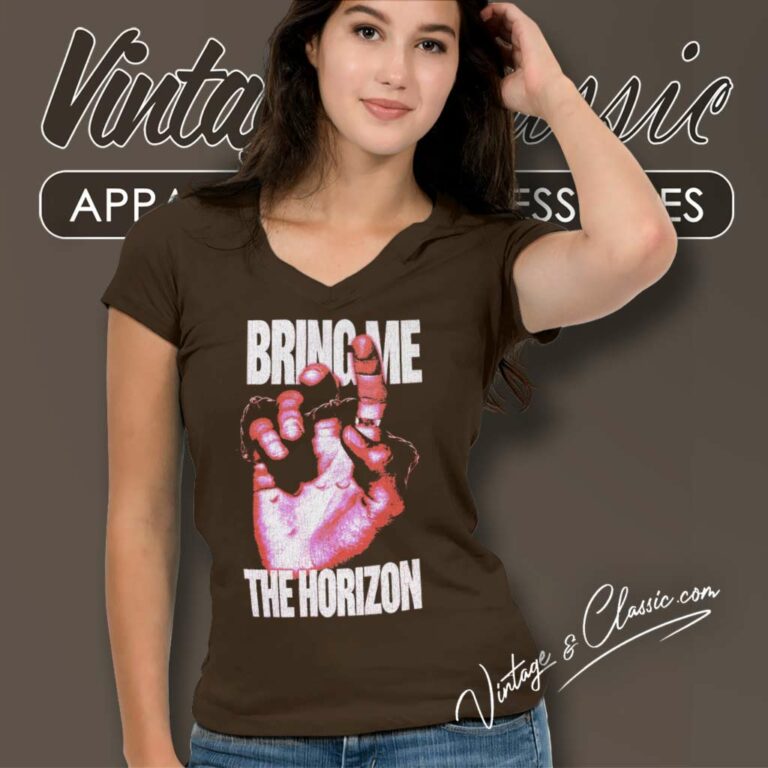 Bring Me The Horizon Shirt Hand Shape V Neck TShirt Bring Me The Horizon Shirt Hand Shape V Neck TShirt