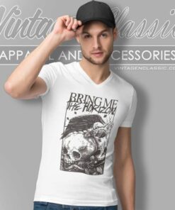 Bring Me The Horizon Shirt Raven And Skull V Neck TShirt