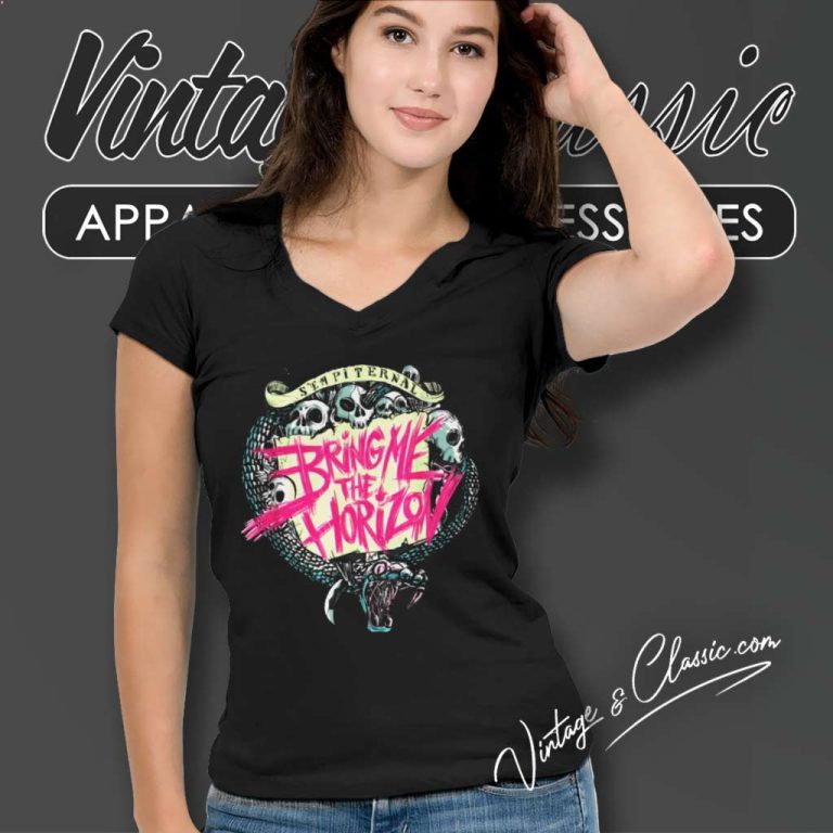 Bring Me The Horizon Shirt Sempiternal Abum Cover V Neck TShirt Bring Me The Horizon Shirt Sempiternal Abum Cover V Neck TShirt