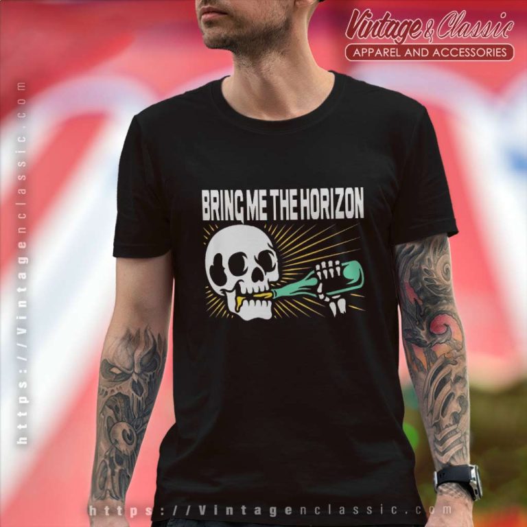 Bring Me The Horizon Shirt Skull Drinking Beer T Shirt Bring Me The Horizon Shirt Skull Drinking Beer T Shirt
