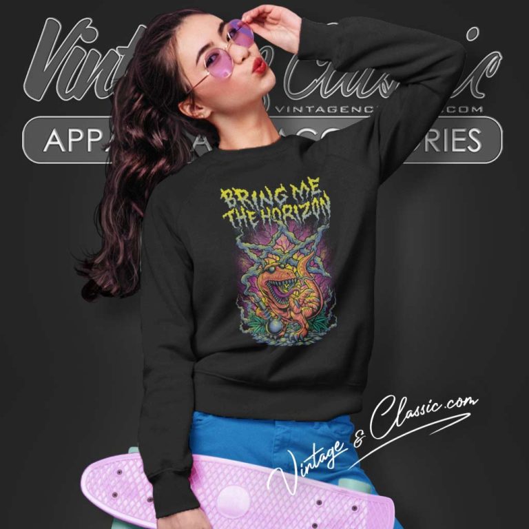 Bring Me The Horizon Shirt Smoking Dinosaur Sweatshirt Bring Me The Horizon Shirt Smoking Dinosaur Sweatshirt