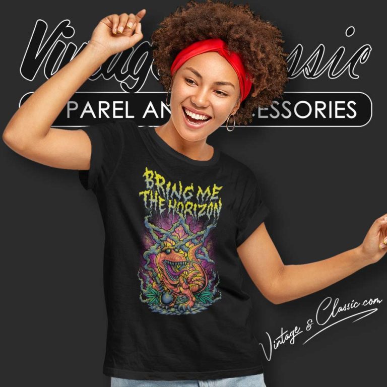 Bring Me The Horizon Shirt Smoking Dinosaur Women TShirt Bring Me The Horizon Shirt Smoking Dinosaur Women TShirt