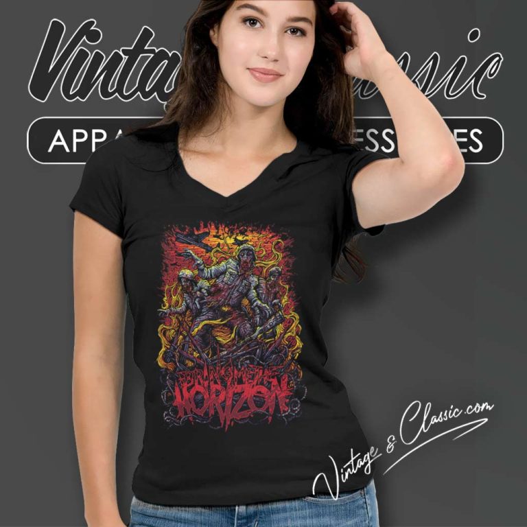 Bring Me The Horizon Zombie Army V Neck TShirt Bring Me The Horizon Zombie Army V Neck TShirt