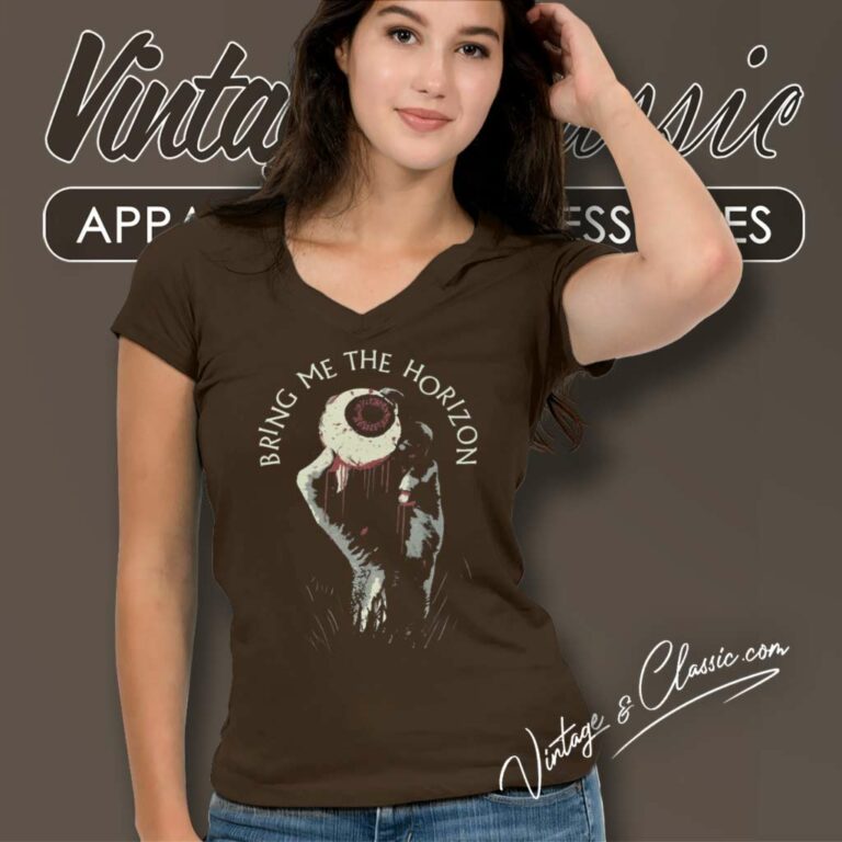 Bring Me The Horizon Zombie Eye V Neck TShirt Bring Me The Horizon Zombie Eye V Neck TShirt