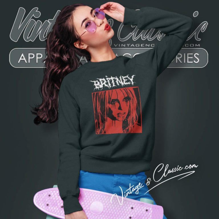 Britney Black Metal Sweatshirt Britney Black Metal Sweatshirt