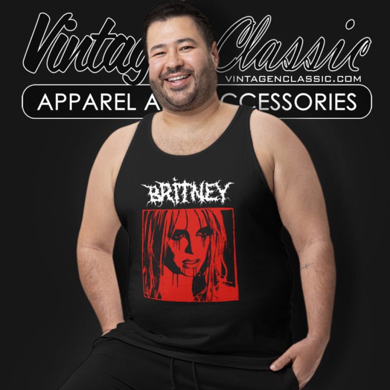 Britney Black Metal Tank Top Racerback Britney Black Metal Tank Top Racerback