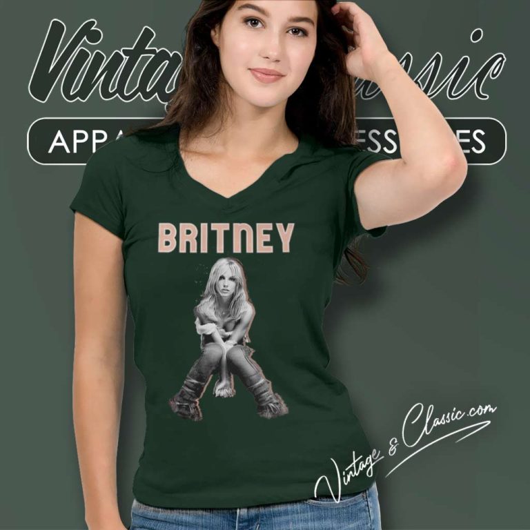 Britney Spears Britney Graphic V Neck TShirt Britney Spears Britney Graphic V Neck TShirt