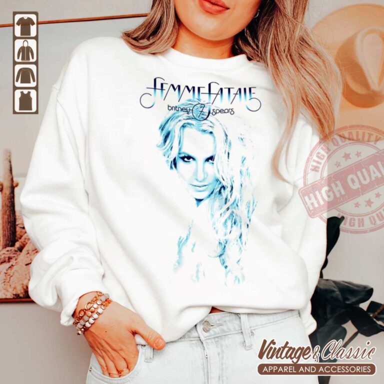 Britney Spears Femme Fatale Sweatshirt white Britney Spears Femme Fatale Sweatshirt white