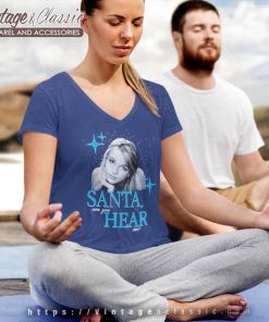 Britney Spears Santa Can You Hear Me V Neck TShirt