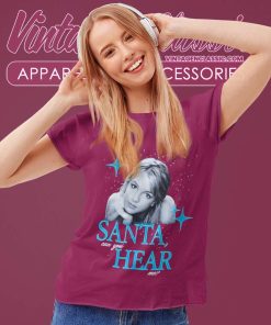 Britney Spears Santa Can You Hear Me Women TShirt