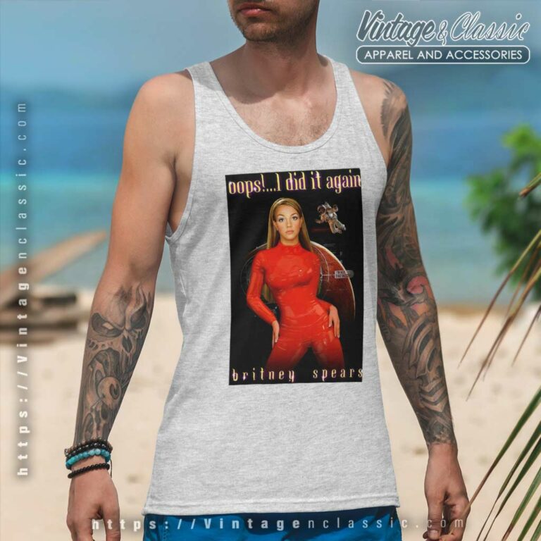Britney Spears Shirt Oops I Did It Again Tank Top Racerback Britney Spears Shirt Oops I Did It Again Tank Top Racerback