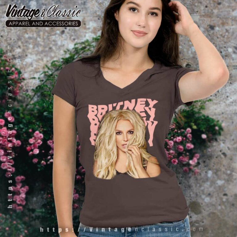 Britney Spears Shirt Piece Of Me Tour V Neck TShirt Britney Spears Shirt Piece Of Me Tour V Neck TShirt