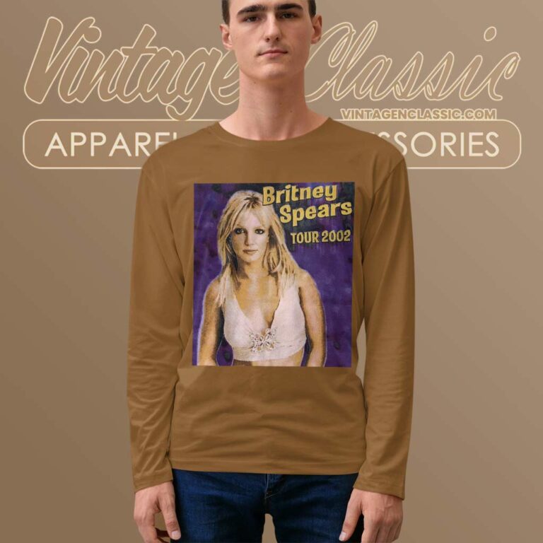 Britney Spears Shirt The Tour 2002 Long Sleeve Tee Britney Spears Shirt The Tour 2002 Long Sleeve Tee