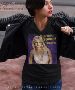 Britney Spears Shirt The Tour 2002 V Neck TShirt