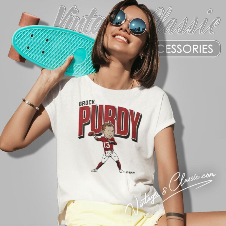 Brock Purdy Caricature San Francisco 49ers Women T Shirt Brock Purdy Caricature San Francisco 49ers Women T Shirt