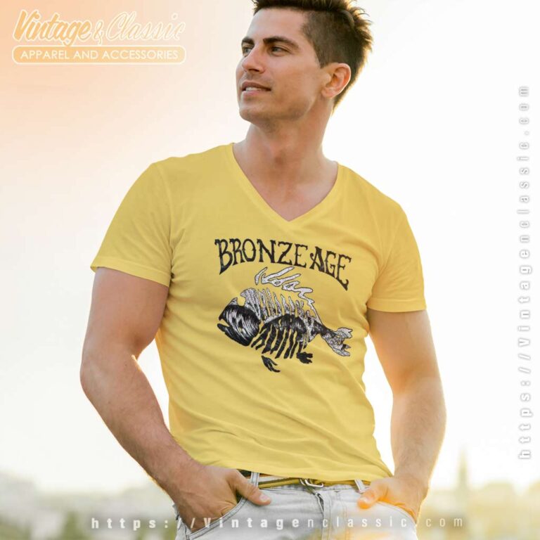 Bronze Age Fish Bones Thrasher Skate V Neck TShirt Bronze Age Fish Bones Thrasher Skate V Neck TShirt